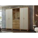Ver imagem 3 de Guarda-Roupa Dubai Ouro 235cm MDF c/ Vidro Reflecta - Nature/Fendi Vila Rica