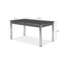 Ver imagem 3 de Conjunto Sala de Jantar Mesa Natani 160x90cm com 6 Cadeiras Natani Junco Yescasa Cinza/Preto/Cromado