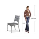 Ver imagem 5 de Conjunto Sala de Jantar Mesa Natani 160x90cm com 6 Cadeiras Natani Junco Yescasa Cinza/Preto/Cromado