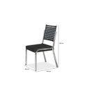 Ver imagem 4 de Conjunto Sala de Jantar Mesa Natani 160x90cm com 6 Cadeiras Natani Junco Yescasa Preto/Cromado