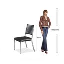 Ver imagem 5 de Conjunto Sala de Jantar Mesa Natani 160x90cm com 6 Cadeiras Natani Junco Yescasa Preto/Cromado
