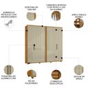 Ver imagem 3 de Guarda Roupa Casal 250cm com 6 Portas Vibe Opala/cumaru Z10 - Mpozenato