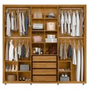 Ver imagem 5 de Guarda Roupa Casal 250cm com 6 Portas Vibe Opala/cumaru Z10 - Mpozenato