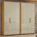 Ver imagem 2 de Guarda Roupa Casal 250cm com 6 Portas Vibe Opala/cumaru Z10 - Mpozenato
