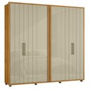 Ver imagem 1 de Guarda Roupa Casal 250cm com 6 Portas Vibe Opala/cumaru Z10 - Mpozenato