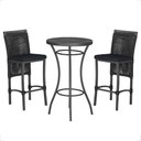 Ver imagem 1 de Mesa Bistro e 2 Banquetas Roma Preta Corda Náutica 12 Trama Original
