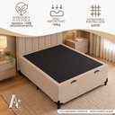 Ver imagem 5 de Base Box Baú Casal Suede Alali 138x188x40cm:Bege