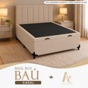 Ver imagem 2 de Base Box Baú Casal Suede Alali 138x188x40cm:Bege