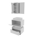 Ver imagem 3 de Kit Banheiro Modulado com Espelho Cuba e Gaveteiro Branco Tecno Mobili