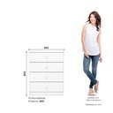 Ver imagem 3 de Cômoda Infantil 4 Gavetas Sonho Encantado Espresso Móveis Branco