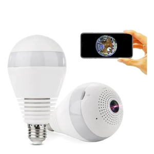 Lâmpada Led com Câmera Espiã 360º Panorâmica Wifi Microfone