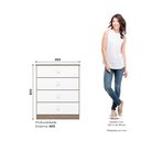 Ver imagem 3 de Cômoda Infantil 4 Gavetas Sonho Encantado Espresso Móveis Branco/Rústico