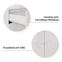 Ver imagem 7 de Cômoda Infantil 4 Gavetas Sonho Encantado Espresso Móveis Branco/Rústico