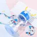 Ver imagem 3 de Garrafa Squeze Alce Infantil Bpa Free Enfeites Adesivo 600ml:azul