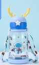 Ver mais imagens de Garrafa Squeze Alce Infantil Bpa Free Enfeites Adesivo 600ml:azul