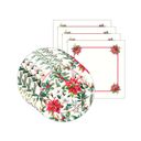 Ver imagem 1 de Kit Sousplat + Guardanapo Natal Flores - 4 Peças - com Base