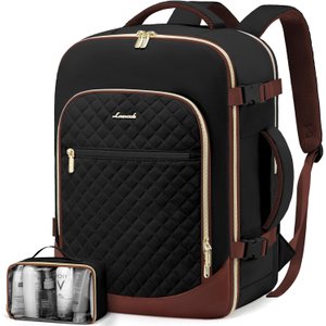 Lovevook Mochila de Viagem Tsa Aprovada 30l para Laptop 17.3" (preto/marrom)