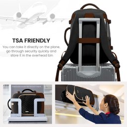 Lovevook Mochila de Viagem Tsa Aprovada 30l para Laptop 17.3" (preto/marrom) - 2