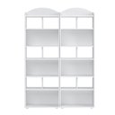 Ver imagem 2 de Kit 2 Estantes para Livros com 10 Nichos Arco Branco