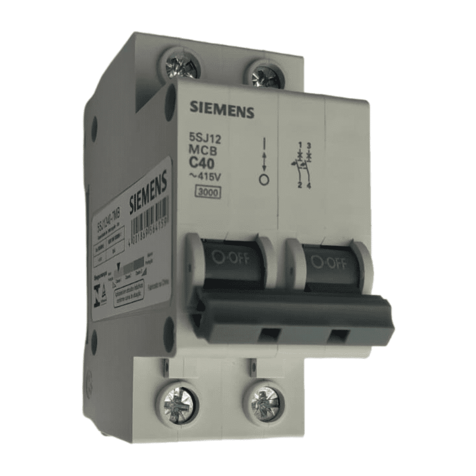 DISJUNTOR BIFÁSICO BIPOLAR MINI DIN CURVA C 5SJ1 SIEMENS:40A - 2