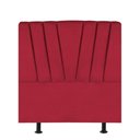 Ver imagem 1 de Cabeceira Estofada Bélgica 90cm Solteiro para Cama Colchão Box Quarto Suede Vermelho - Aurora Line