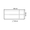 Ver imagem 3 de 2 Armários Aéreos 03 Portas 120Cm Branco/Preto Lumil Móveis