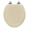 Assento Sanitário Almofadado com Amortecedor Flamingo Biscuit Bege Claro para vaso Incepa - 1