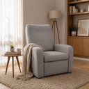 Ver imagem 1 de Poltrona Unitàlle Reclinável com Apoio para Os Pés em Suede Cinza Unitá