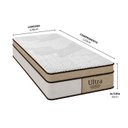 Ver imagem 2 de Colchão Solteirão Sr Life Ultra Molas Ensacadas Espuma D33 96x203x33cm Marrom