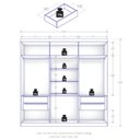 Ver imagem 4 de Guarda Roupa Casal Evidence Plus 6 Portas e 4 Gavetas Jacarandá - Zanzini Móveis