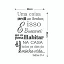 Ver imagem 2 de Adesivo de Parede Decorativo Frase Salmo 27:4