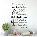 Ver imagem 1 de Adesivo de Parede Decorativo Frase Salmo 27:4