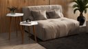 Ver imagem 1 de 2 Mesas Lateral e Apoio Tampo Sextavado Pés Palito Retrô Elegance Cor Branco - Comprar Moveis em Cas