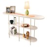 Estante Home Theater Nobre Off White Cinamomo e Aparador Infinity e Mesa de centro Sky com tampo de  - 5