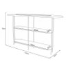 Estante Home Theater Nobre Off White Cinamomo e Aparador Infinity e Mesa de centro Sky com tampo de  - 6