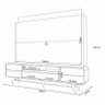 Estante Home Theater Nobre Off White Cinamomo e Aparador Infinity e Mesa de centro Sky com tampo de  - 4
