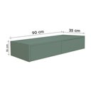 Ver imagem 6 de Aparador Penteadeira Console Suspenso Verde Laca