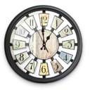 Ver imagem 5 de Relogio de Parede Analogico Gigante Estilo Madeira Industrial Rustico Vintage Numerais