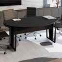 Ver imagem 1 de Mesa de Reunião Orgânica Moderno MDP 180cm Preto F5 Office