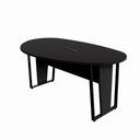 Ver imagem 2 de Mesa de Reunião Orgânica Moderno MDP 180cm Preto F5 Office