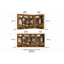 Ver imagem 7 de Closet Modulado Duplo 6 Gavetas Freijó MDF Amoudi Móveis