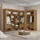 Ver imagem 1 de Closet Modulado Duplo 6 Gavetas Freijó MDF Amoudi Móveis