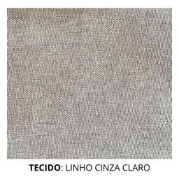Poltrona Amamentação Balanço e Puff Linho Cinza Bebê Nina - 5