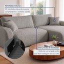 Ver mais imagens de Sofá Cama Modular Orgânico Retrátil 4 Lugares 230cm Base Madeira Maciça Cancún