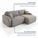Ver mais imagens de Sofá Retrátil 4 Lugares Linho Cinza 230cm Cancún