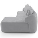 Ver imagem 7 de Sofá 4 Lugares com Chaise Direito Sala Living 288cm Arlo F04 Veludo Cinza - Lyam Decor