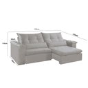 Ver imagem 2 de Sofá Retrátil e Reclinável Exclusive 230cm Braço 25cm Meu Sofá Online