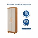 Ver imagem 7 de Armário Multiuso 2 Portas com Chave 100% MDF Toronto Yescasa Branco/Cinamomo/Off White