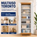 Ver imagem 7 de Armário Multiuso 2 Portas com Chave 100% MDF Toronto Yescasa Cinamomo/Off White