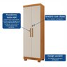 Armário Multiuso 2 Portas com Chave 100% Mdf Toronto Espresso Móveis - 9